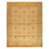 Hand Knotted Wool Oriental Area Rug in Black And Beige