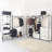 Walk-In Closet - E0 Board, Extra Deep Storage Options White Storage, Rust Metal Frame, Board