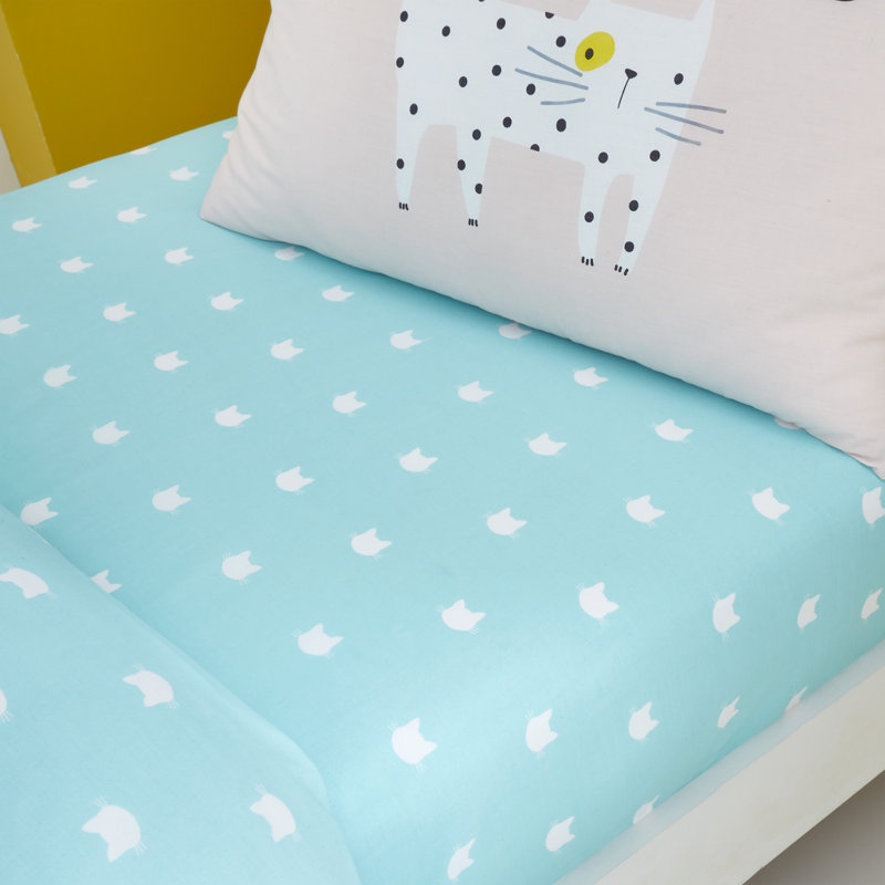 Cute Cats Fitted Sheet, Small Single (2'6)