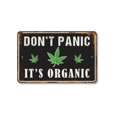Don’t Panic It’s Organic (2 Pack) 8 Inch x 12 Inch Plastic Sign
