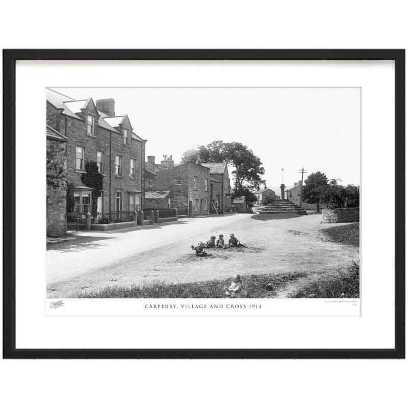 Carperby, Village And Cross 1914 - Single Picture Frame Print, 40cm H x 50cm W x 2.3cm D