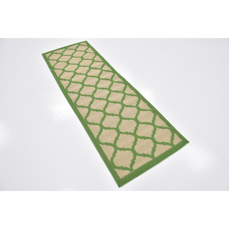 Tapis intérieur / extérieur beige Timmons, Tapis de couloir 2 pi 2 po x 6 pi 1 po