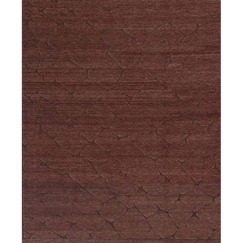 Wool Abstract Area Rug in Brown