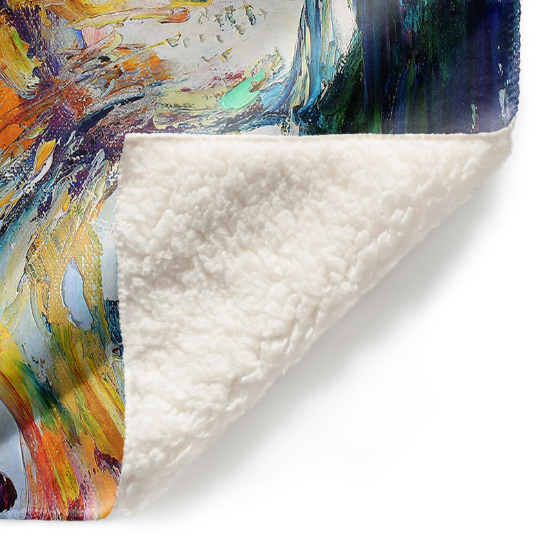 Couverture sherpa doux lion, l 51 po x L 60 po