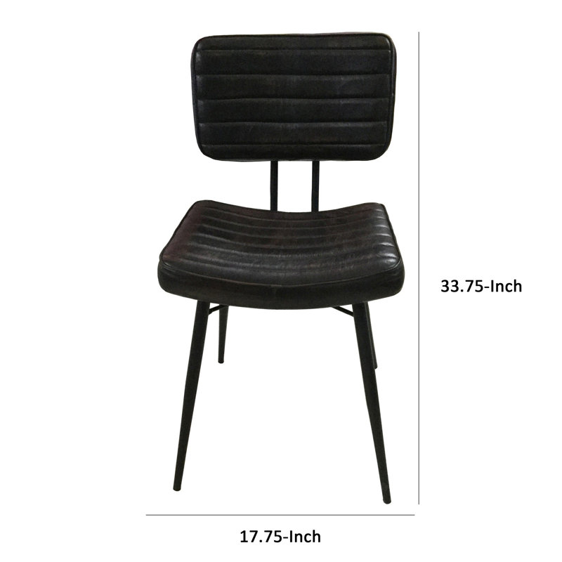 Chaise d'appoint l 17,75 pouces, Similicuir espresso
