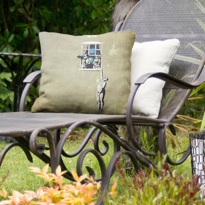 Geometric Outdoor Reversible Throw Pillow