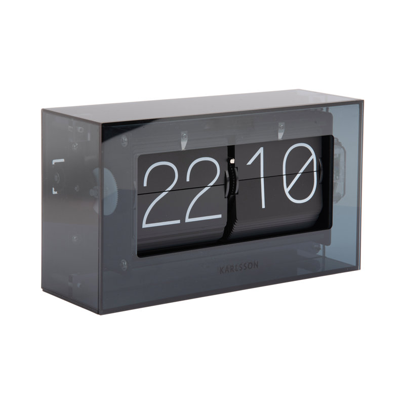 Acrylic Mechanical Tabletop Clock, Black
