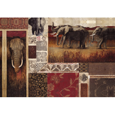 Safari Elephants - Wrapped Canvas Painting