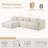 Boneless Cloud Sectional Couch In Two Boxes, Compressed Modular Sectional Sofa With Deep Seat-1793695551