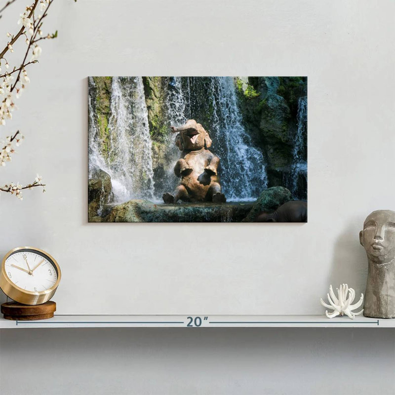 Elephant Bath Time, 8" H x 12" W