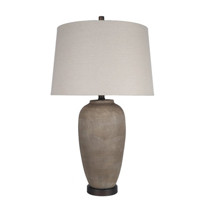 Earthen Elegance - 28" x 17" - Ceramic & Metal Table Lamp