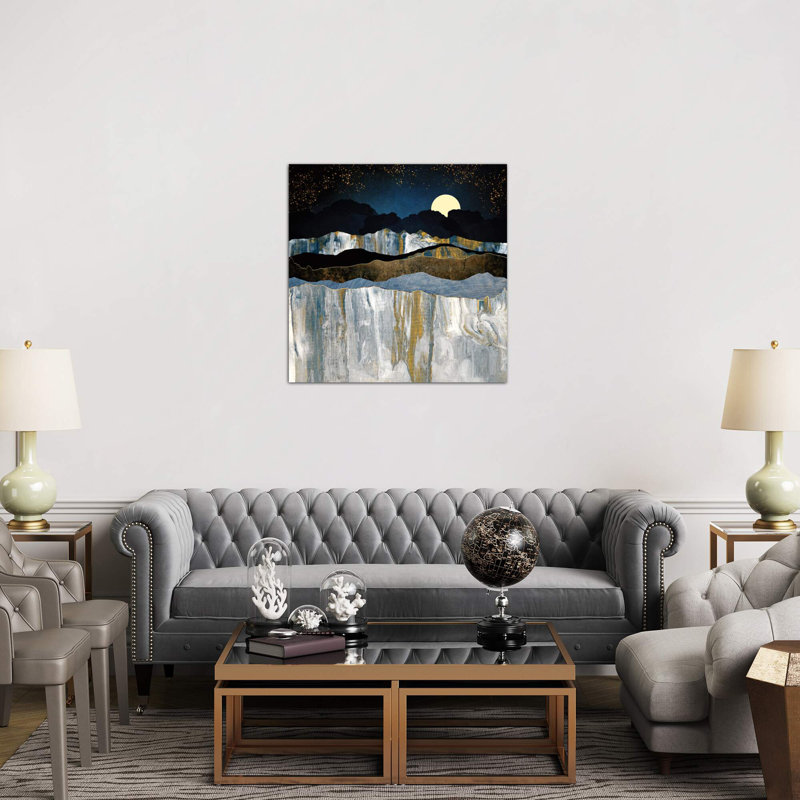 Painted Mountains by SpaceFrog Designs - Wrapped Canvas Giclee Art Print, 45.72 cm H x 45.72 cm W x 1.91 cm D