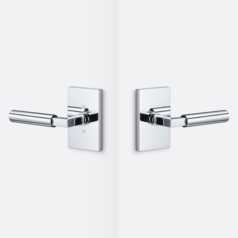 Rosace de passage Levanto, poignée lisse, Chrome poli, Chrome poli