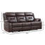 Canapé inclinable manuel en cuir végétalien l 84,6 po avec accoudoirs coussinés Chelliah-129722971