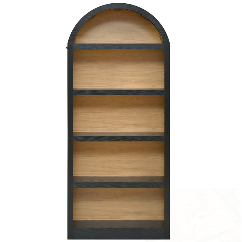 Yetta arquée avec tablettes ouvertes, Noir