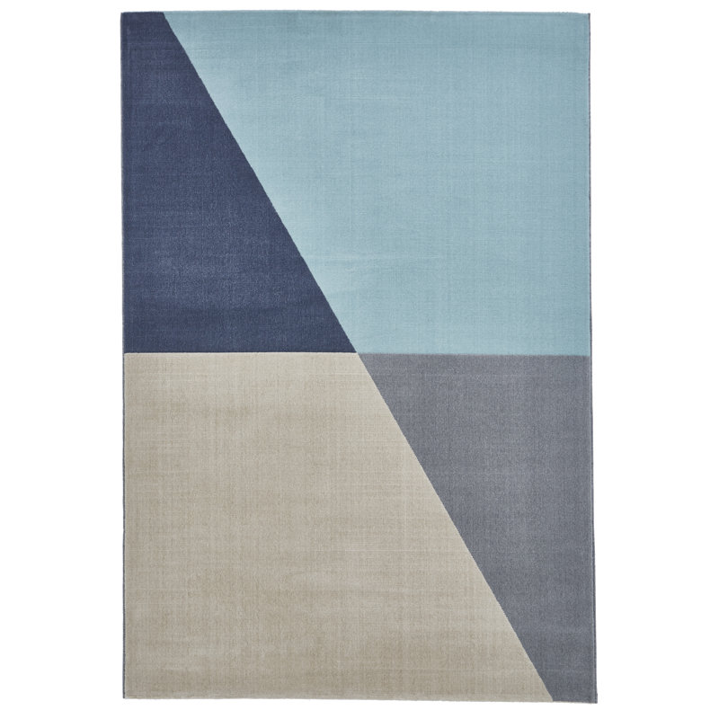 Elijah area rug Machine Woven Rectangle Grey/Blue, Rectangle 160 x 220cm