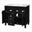 Meuble-lavabo moderne 36 po avec lavabo supérieur-112430089