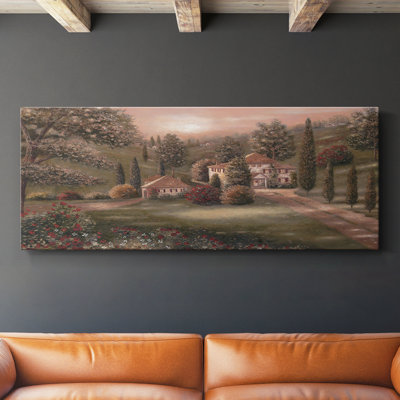 Soirée en Toscane II - Toile tendue avec châssis - Prêt à accrocher