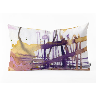 Ginette Fine Art Molten Maze Oblong Indoor/Outdoor Lumbar Pillow