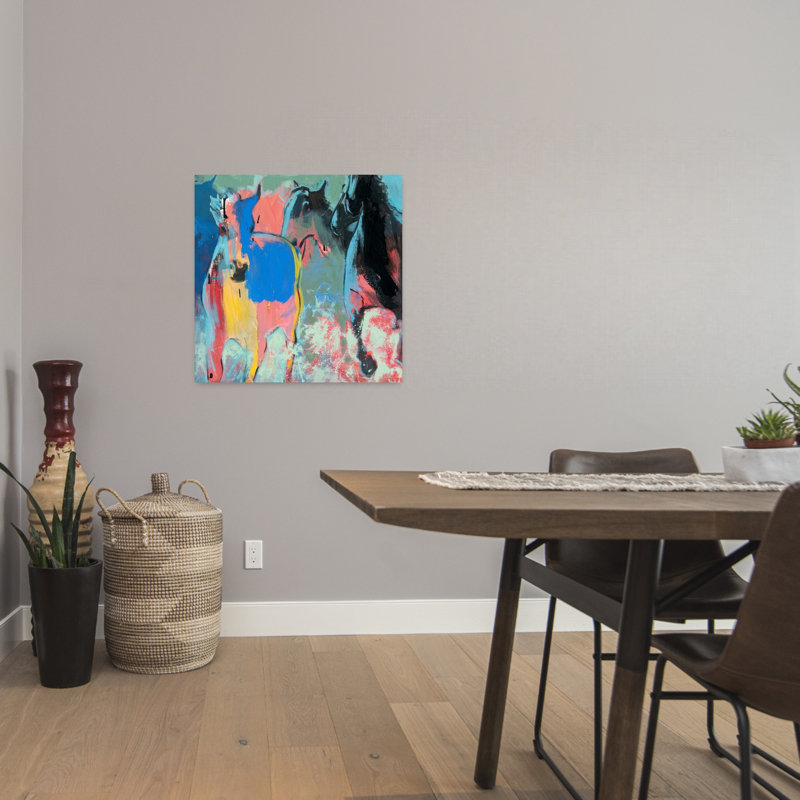 «Took The Red Eye», art animalier contemporain, 24" H x 24" W