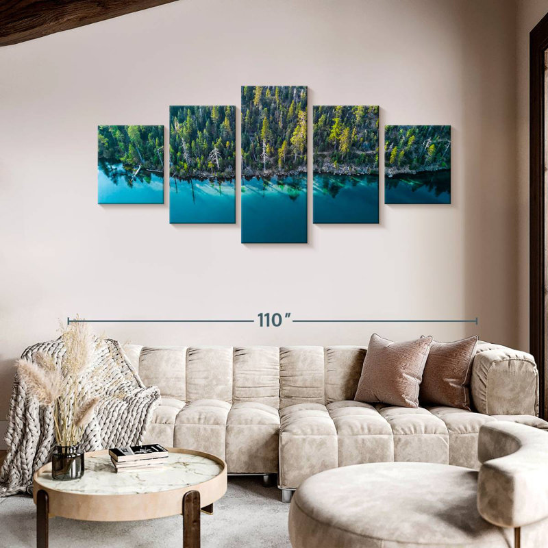 Réflexion estivale du lac Tahoe, H 42 po x l 92 po