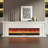 White Solid Wood TV Cabinet Heating Fireplace