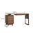 Modern Walnut Rectangular Nutbrown Solid Wood Desk-1630527907