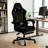 Adjustable Reclining Ergonomic Faux Leather Swiveling PC & Racing Game Chair(Set Of 2)-1317147756