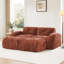 Rouge désossé en forme de U avec mousse haute 32d, tissu de velours doux, design, glissade, mobile, sans assemblage, pour art et éponge à haute densité, base, coins de lecture confortables