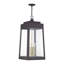 4 Light Bronze Outdoor Extra Large Pendant Lantern With Antique Brass Candles