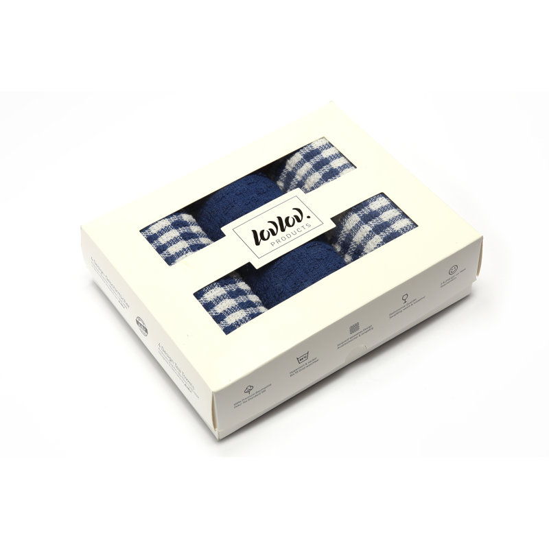 Cotton Jacquard Tea Towel Kitchen Towel, Royal Blue