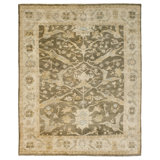 Wool Ikat Area Rug in Brown