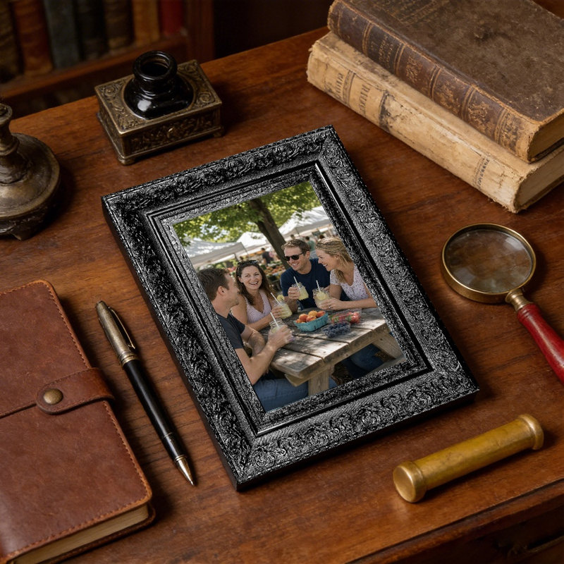 Cadre photo mural 11 pièces x 11 po 11 po pour décoration de bureau, Black, 1, 11" W x 14" H