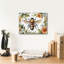 «Bee Parmi Watercolor Flowers» par Momart, art mural sur toile-1653102343