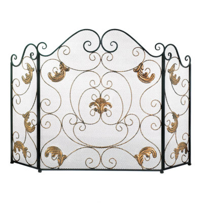 Foyer d'extérieur doré FLEUR-DE-LIS