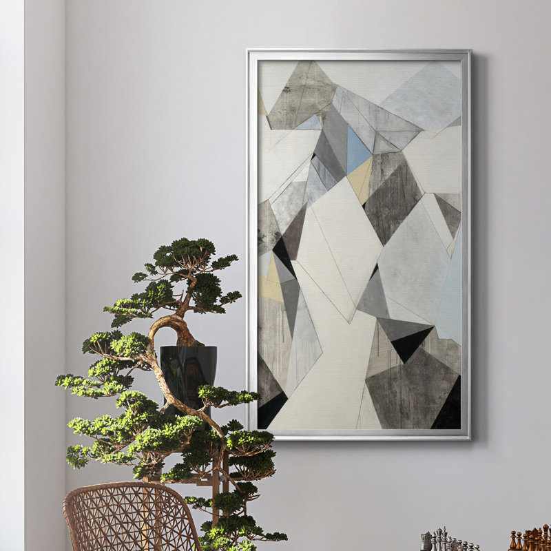 LOFI V1 - Reproduction d'art sur papier, Toile encadrée argentée, H 14,5 po x l 26,5 po x P 1,5 po, Pas de tapis
