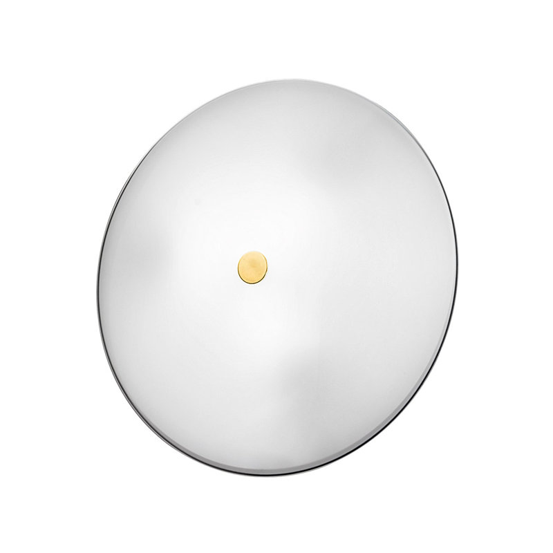 Bianca Flush Mount, 8 cm H x 42 cm W x 42 cm D, Nickel Matt/White