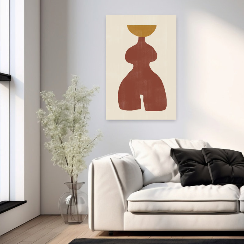 Art contemporain abstrait géométrique contemporain, H 36 po x l 24 po