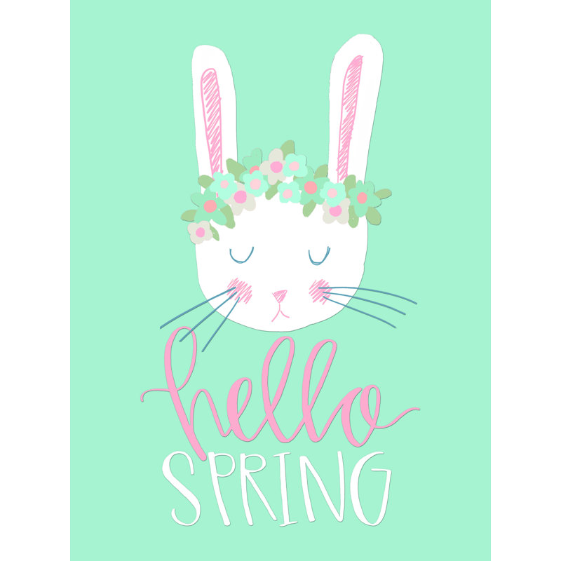 " Hello Spring Bunny Head ", 16" H x 12" W  