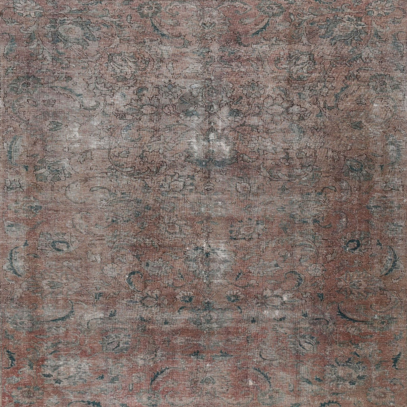 Tapis brun à motif oriental, Rond 6 pi