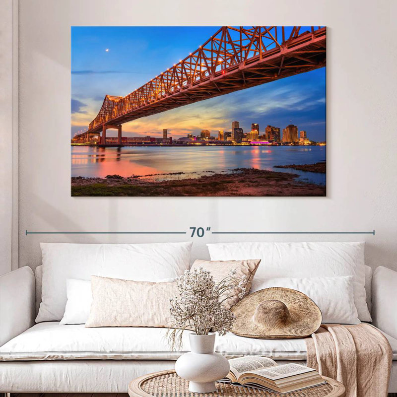 Lilie Crescent City Connection Bridge Sunset