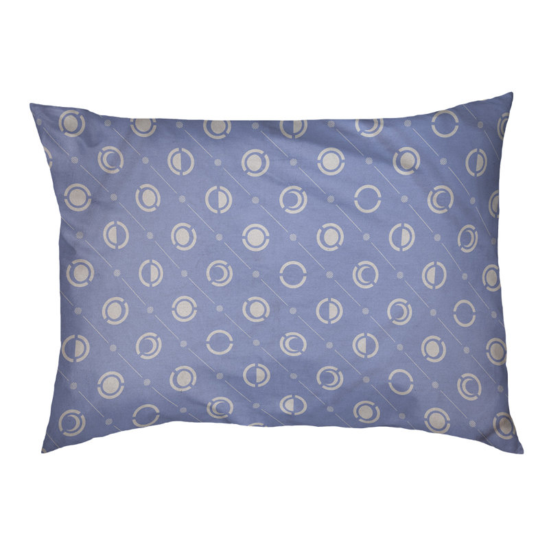 Coussin intérieur pour chien moon phases Chenault, Grand (l 50 po x P 7 po x H 40 po), Bleu clair / blanc