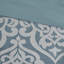 Ensemble d'édredon 8 pièces jacquard turquoise / argent très grand-119922217-119922218