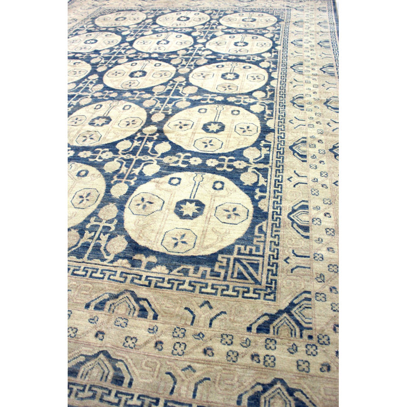 New Turkmen Afghan One-of-a-Kind Rectangle 9'7" X 14' Area Rug