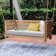 Umber Teak Porch Swing with Cushion