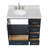 37'' Single Bathroom Vanity with Carrara Marble Top-93359244