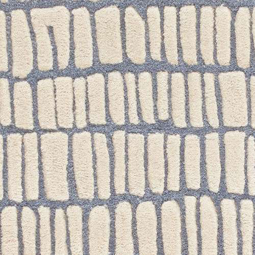 Roark Pewter Blue Hand Tufted Wool Rug, Rectangle 5' x 8'