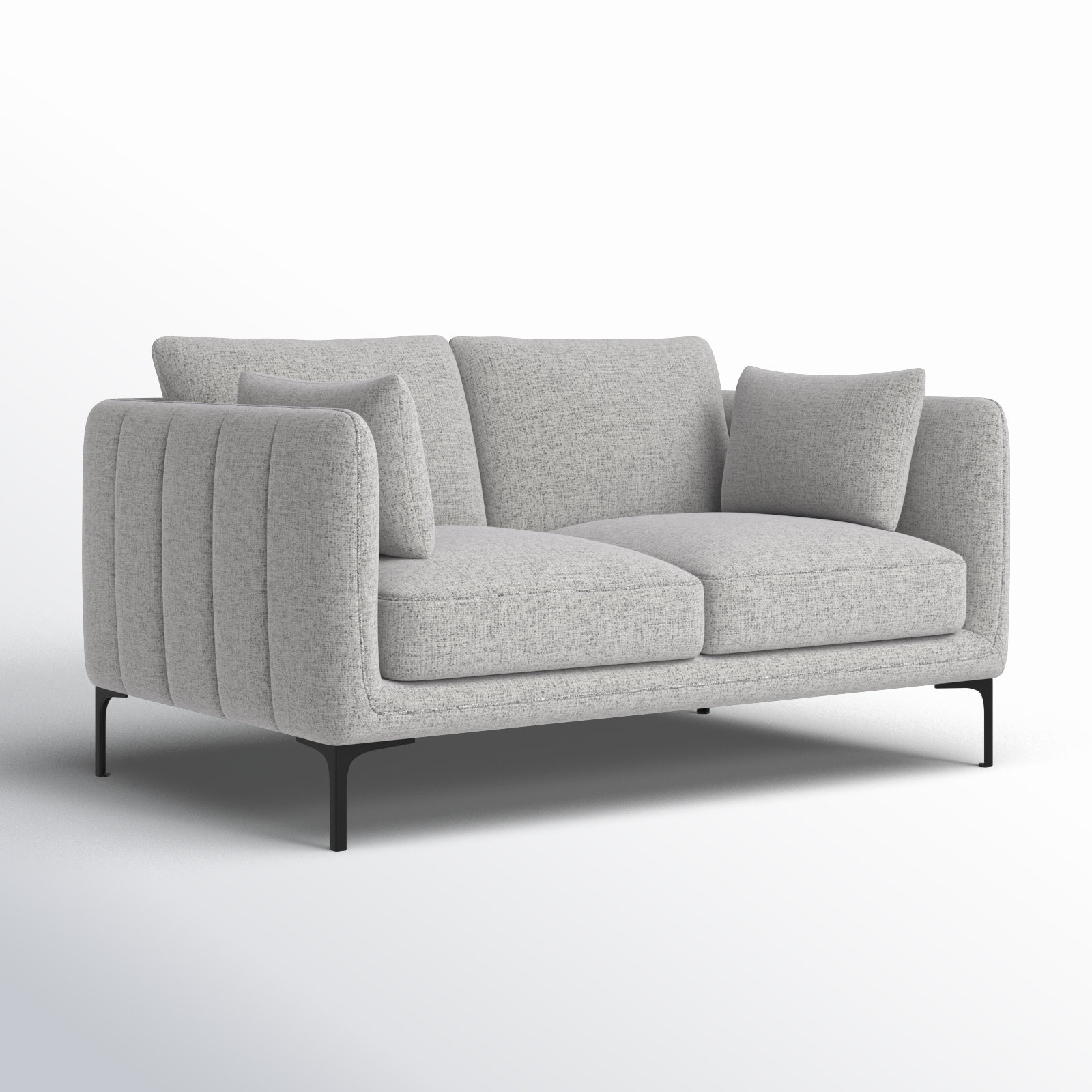 Rae 60'' Upholstered Loveseat, Gray Heathered