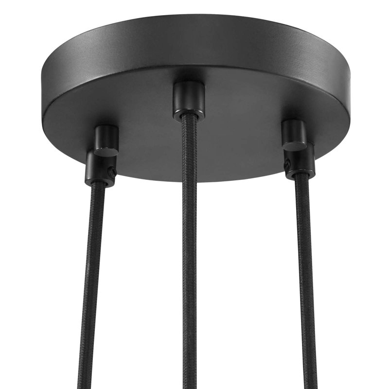 Modway Chalice 3-Light Metal Pendant, Black