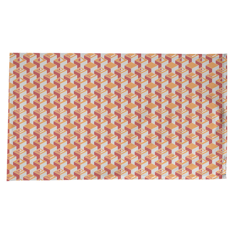 Nappe de gratte-ciels classiques, Orange/rouge